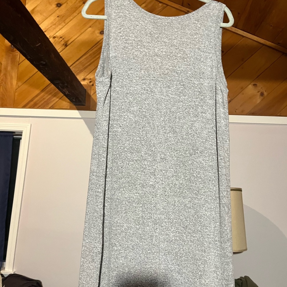 Gray long tank dress